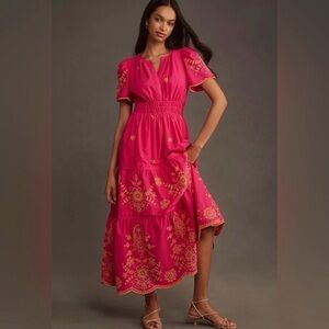 Anthropologie Somerset Maxi Dress with Embroidery